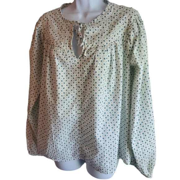 NEW Universal Thread Balloon Long Sleeve Tie-Front Blouse - Picture 5 of 12